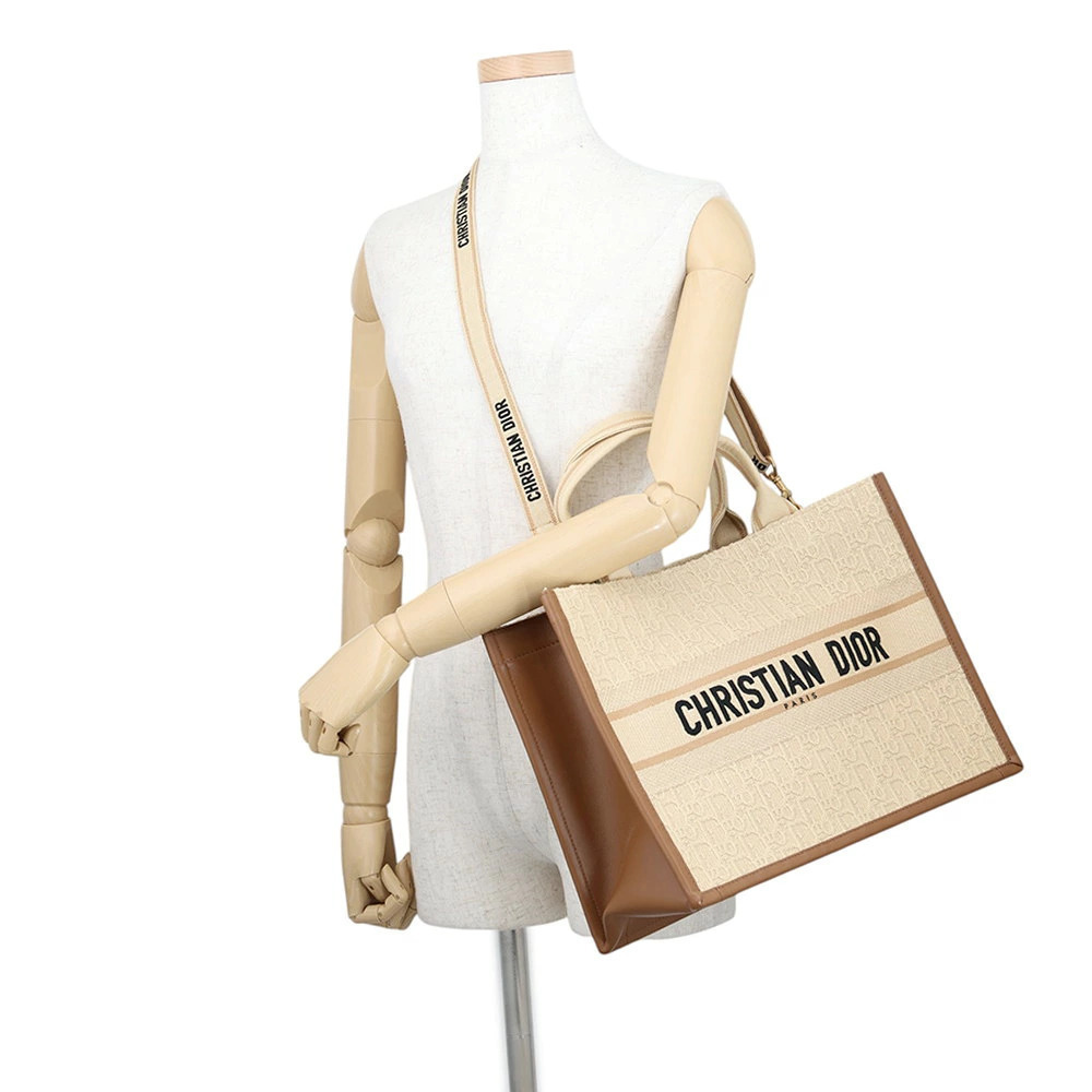 Dior Bag Canvas Book Tote Christian Christian Black